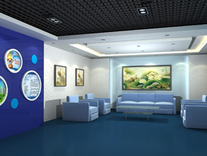 江苏华冠电缆企业展厅设计装修-无锡企业陈列室设计施工