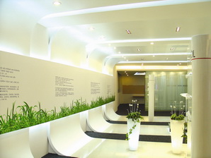 企业展墙展台设计-现代回光造型墙
