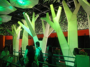 展会展墙空间设计-树形立体造景